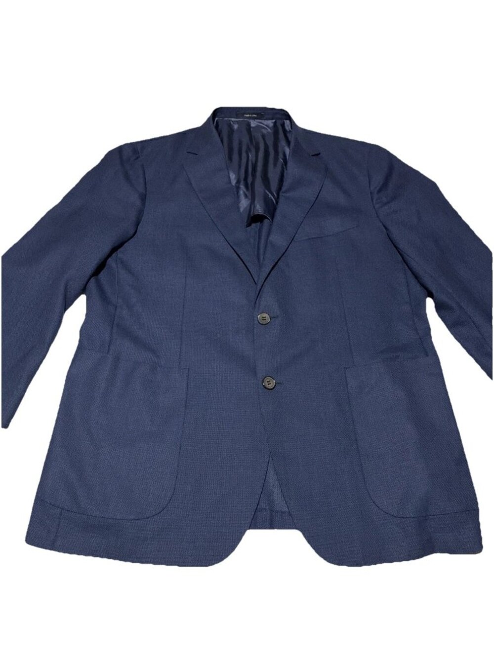 SUITSUPPLY Havana Blue Pure Wool Blazer Jacket Sport Coat Suit Modern Men' Italy